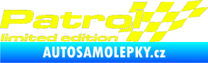 Samolepka Patrol limited edition pravá Fluorescentní žlutá