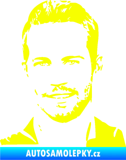 Samolepka Paul Walker 001 levá Fluorescentní žlutá