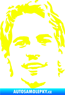 Samolepka Paul Walker 008 levá obličej Fluorescentní žlutá