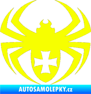 Samolepka Pavouk 004 křižák Fluorescentní žlutá