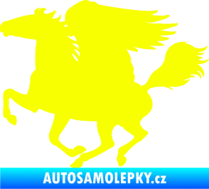 Samolepka Pegas 001 levá okřídlený kůň Fluorescentní žlutá