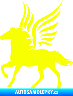 Samolepka Pegas 002 levá okřídlený kůň Fluorescentní žlutá