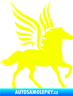 Samolepka Pegas 002 pravá okřídlený kůň Fluorescentní žlutá