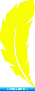 Samolepka Peříčko 003 pravá Fluorescentní žlutá