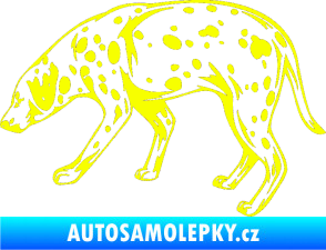 Samolepka Pes 001 levá Dalmatin Fluorescentní žlutá