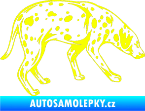 Samolepka Pes 001 pravá Dalmatin Fluorescentní žlutá