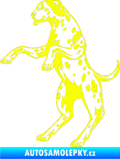 Samolepka Pes 003 levá Dalmatin Fluorescentní žlutá