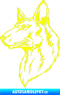Samolepka Pes 019 levá Fluorescentní žlutá