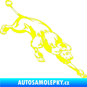 Samolepka Pes 022 pravá Pudl Fluorescentní žlutá