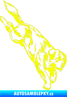 Samolepka Pes 043 pravá Fluorescentní žlutá
