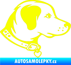 Samolepka Pes 058 pravá Fluorescentní žlutá