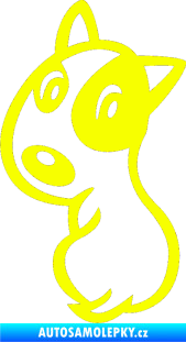 Samolepka Pes 060 levá Fluorescentní žlutá