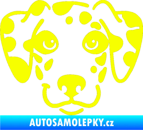 Samolepka Pes 064 Dalmatin Fluorescentní žlutá