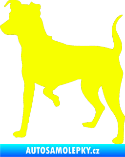 Samolepka Pes 075 levá Pražský krysařík Fluorescentní žlutá