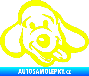 Samolepka Pes 078 pravá Fluorescentní žlutá