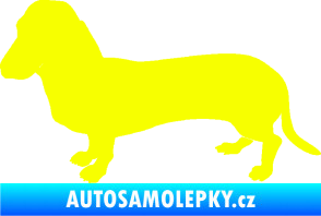 Samolepka Pes 094 levá Baset Fluorescentní žlutá