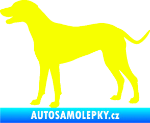Samolepka Pes 095 levá Dalmatin Fluorescentní žlutá