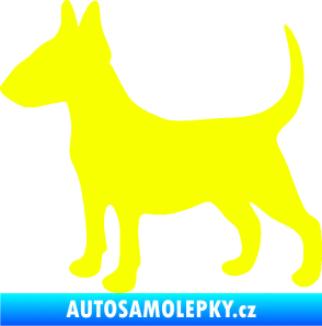 Samolepka Pes 110 levá Bulteriér Fluorescentní žlutá