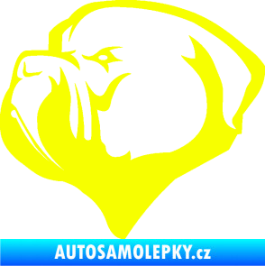 Samolepka Pes 116 levá pitbull Fluorescentní žlutá
