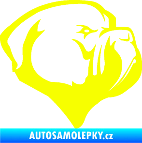 Samolepka Pes 116 pravá pitbull Fluorescentní žlutá