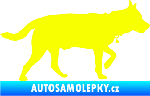 Samolepka Pes 121 pravá německý ovčák Fluorescentní žlutá