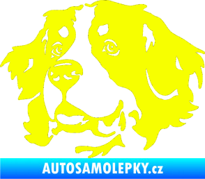 Samolepka Pes 131 levá bernský salašnický pes Fluorescentní žlutá