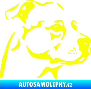 Samolepka Pes 134 pravá Stafordširský bulteriér Fluorescentní žlutá