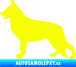 Samolepka Pes 154 levá německý ovčák Fluorescentní žlutá