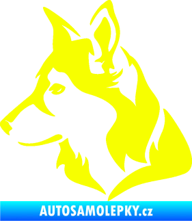 Samolepka Pes 165 levá Fluorescentní žlutá