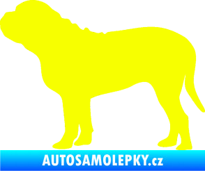 Samolepka Pes 170 levá Bordeauxská doga Fluorescentní žlutá