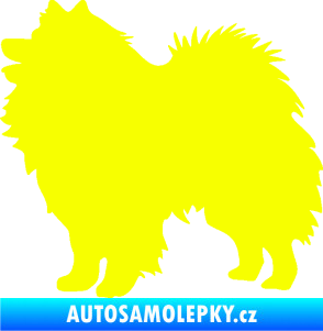 Samolepka Pes 192 levá německý špic Fluorescentní žlutá