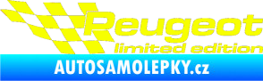 Samolepka Peugeot limited edition levá Fluorescentní žlutá