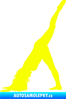 Samolepka Pilates 001 levá Fluorescentní žlutá
