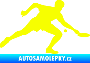Samolepka Ping pong 001 pravá Fluorescentní žlutá