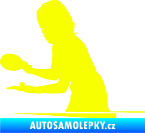 Samolepka Ping pong 005 levá Fluorescentní žlutá