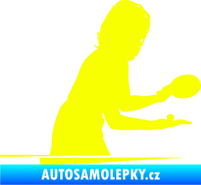 Samolepka Ping pong 005 pravá Fluorescentní žlutá