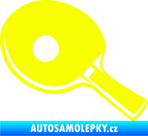Samolepka Ping pong pálka levá Fluorescentní žlutá
