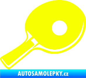 Samolepka Ping pong pálka pravá Fluorescentní žlutá