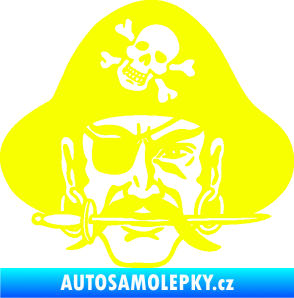 Samolepka Pirát 002 pravá Fluorescentní žlutá