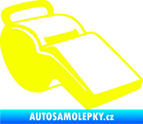 Samolepka Píšťalka 001 pravá Fluorescentní žlutá