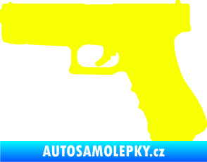 Samolepka Pistole 001 levá Fluorescentní žlutá