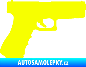 Samolepka Pistole 001 pravá Fluorescentní žlutá