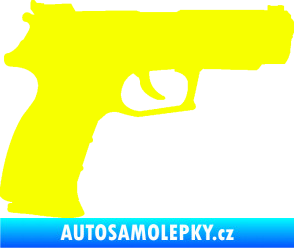Samolepka Pistole 003 pravá Fluorescentní žlutá