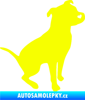 Samolepka Pitbull 005 pravá Fluorescentní žlutá