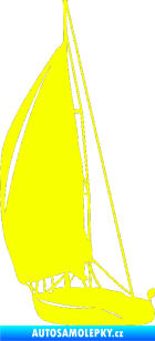 Samolepka Plachetnice 001 levá Fluorescentní žlutá