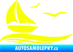 Samolepka Plachetnice 002 levá Fluorescentní žlutá