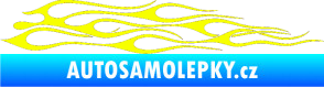 Samolepka Plameny 003 Fluorescentní žlutá