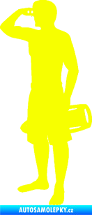 Samolepka Plavčík 001 levá Fluorescentní žlutá