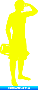 Samolepka Plavčík 001 pravá Fluorescentní žlutá