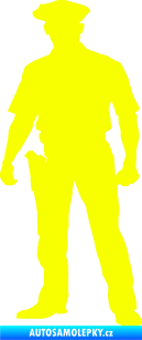 Samolepka Policajt 002 levá Fluorescentní žlutá